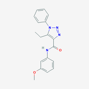 molecular formula C18H18N4O2 B498186 5-ethyl-N-(3-methoxyphenyl)-1-phenyl-1H-1,2,3-triazole-4-carboxamide 