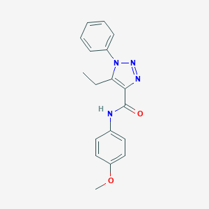 molecular formula C18H18N4O2 B498187 5-ethyl-N-(4-methoxyphenyl)-1-phenyl-1H-1,2,3-triazole-4-carboxamide 