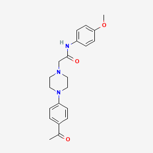 2-[4-(4-acetylphenyl)-1-piperazinyl]-N-(4-methoxyphenyl)acetamide