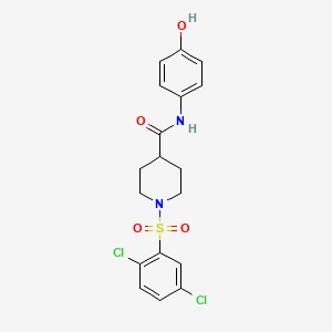 1-[(2,5-dichlorophenyl)sulfonyl]-N-(4-hydroxyphenyl)-4-piperidinecarboxamide