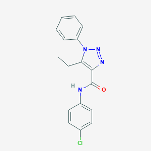molecular formula C17H15ClN4O B498188 N-(4-chlorophenyl)-5-ethyl-1-phenyl-1H-1,2,3-triazole-4-carboxamide 