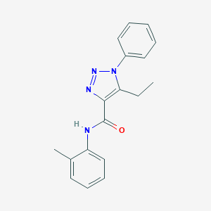 molecular formula C18H18N4O B498189 5-ethyl-N-(2-methylphenyl)-1-phenyl-1H-1,2,3-triazole-4-carboxamide 