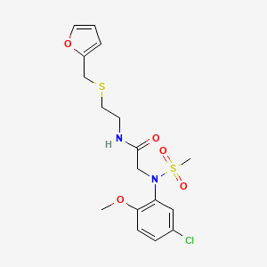 N~2~-(5-chloro-2-methoxyphenyl)-N~1~-{2-[(2-furylmethyl)thio]ethyl}-N~2~-(methylsulfonyl)glycinamide