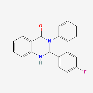 molecular formula C20H15FN2O B4981902 2-(4-fluorophenyl)-3-phenyl-2,3-dihydro-4(1H)-quinazolinone 