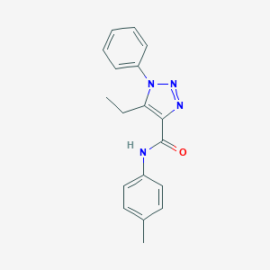 molecular formula C18H18N4O B498191 5-ethyl-N-(4-methylphenyl)-1-phenyl-1H-1,2,3-triazole-4-carboxamide 