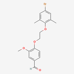 molecular formula C18H19BrO4 B4981911 4-[2-(4-bromo-2,6-dimethylphenoxy)ethoxy]-3-methoxybenzaldehyde CAS No. 6450-19-7
