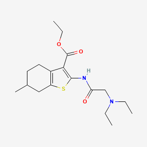 ethyl 2-[(N,N-diethylglycyl)amino]-6-methyl-4,5,6,7-tetrahydro-1-benzothiophene-3-carboxylate