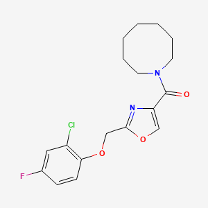 molecular formula C18H20ClFN2O3 B4981914 1-({2-[(2-chloro-4-fluorophenoxy)methyl]-1,3-oxazol-4-yl}carbonyl)azocane 
