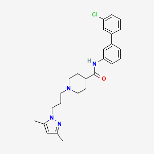 N-(3'-chloro-3-biphenylyl)-1-[3-(3,5-dimethyl-1H-pyrazol-1-yl)propyl]-4-piperidinecarboxamide