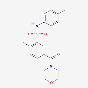 molecular formula C19H22N2O4S B4981928 2-methyl-N-(4-methylphenyl)-5-(4-morpholinylcarbonyl)benzenesulfonamide 