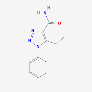 molecular formula C11H12N4O B498193 5-ethyl-1-phenyl-1H-1,2,3-triazole-4-carboxamide 