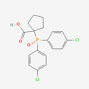 molecular formula C18H17Cl2O3P B4981944 1-[bis(4-chlorophenyl)phosphoryl]cyclopentanecarboxylic acid 