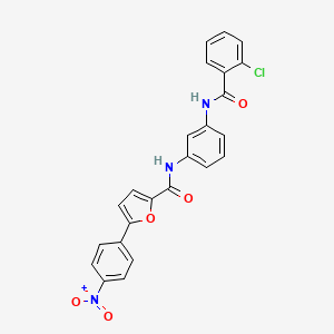 molecular formula C24H16ClN3O5 B4981946 N-{3-[(2-chlorobenzoyl)amino]phenyl}-5-(4-nitrophenyl)-2-furamide 
