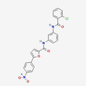 N-[3-[(2-chlorobenzoyl)amino]phenyl]-5-(4-nitrophenyl)furan-2-carboxamide