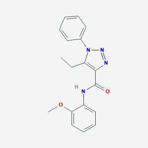 molecular formula C18H18N4O2 B498195 5-ethyl-N-(2-methoxyphenyl)-1-phenyl-1H-1,2,3-triazole-4-carboxamide 