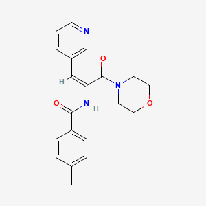 molecular formula C20H21N3O3 B4981959 4-methyl-N-[1-(4-morpholinylcarbonyl)-2-(3-pyridinyl)vinyl]benzamide 