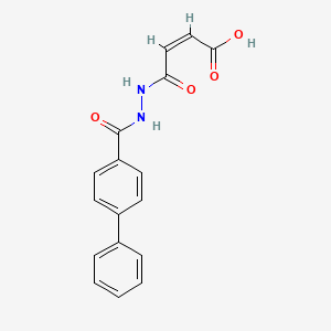 molecular formula C17H14N2O4 B4981963 4-[2-(4-biphenylylcarbonyl)hydrazino]-4-oxo-2-butenoic acid 