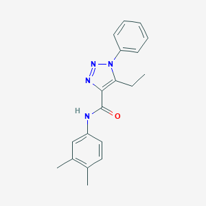 molecular formula C19H20N4O B498197 N-(3,4-dimethylphenyl)-5-ethyl-1-phenyl-1H-1,2,3-triazole-4-carboxamide 