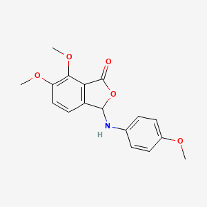 molecular formula C17H17NO5 B4981971 6,7-dimethoxy-3-[(4-methoxyphenyl)amino]-2-benzofuran-1(3H)-one 