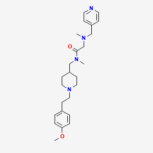 molecular formula C25H36N4O2 B4981979 N~1~-({1-[2-(4-methoxyphenyl)ethyl]-4-piperidinyl}methyl)-N~1~,N~2~-dimethyl-N~2~-(4-pyridinylmethyl)glycinamide 