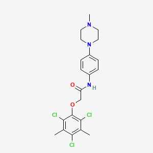 molecular formula C21H24Cl3N3O2 B4981990 N-[4-(4-methyl-1-piperazinyl)phenyl]-2-(2,4,6-trichloro-3,5-dimethylphenoxy)acetamide 