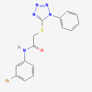 molecular formula C15H12BrN5OS B4982009 N-(3-bromophenyl)-2-[(1-phenyl-1H-tetrazol-5-yl)thio]acetamide 