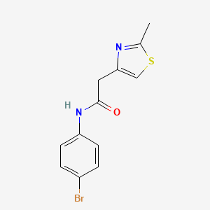 molecular formula C12H11BrN2OS B4982025 N-(4-bromophenyl)-2-(2-methyl-1,3-thiazol-4-yl)acetamide 
