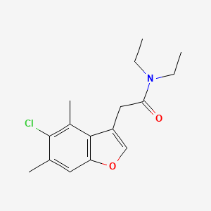 molecular formula C16H20ClNO2 B4982028 2-(5-chloro-4,6-dimethyl-1-benzofuran-3-yl)-N,N-diethylacetamide 
