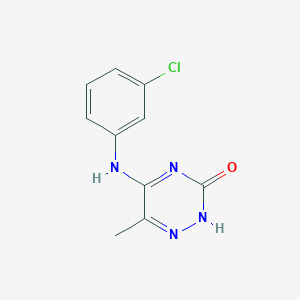 molecular formula C10H9ClN4O B4982039 5-[(3-chlorophenyl)amino]-6-methyl-1,2,4-triazin-3(2H)-one 