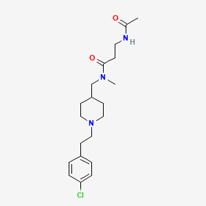 molecular formula C20H30ClN3O2 B4982046 N~3~-acetyl-N~1~-({1-[2-(4-chlorophenyl)ethyl]-4-piperidinyl}methyl)-N~1~-methyl-beta-alaninamide 