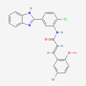 molecular formula C23H17BrClN3O2 B4982047 N-[5-(1H-benzimidazol-2-yl)-2-chlorophenyl]-3-(5-bromo-2-methoxyphenyl)acrylamide 