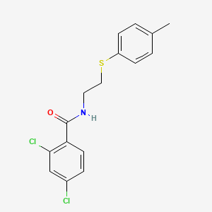 molecular formula C16H15Cl2NOS B4982050 2,4-dichloro-N-{2-[(4-methylphenyl)thio]ethyl}benzamide 