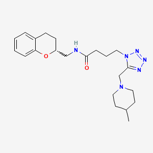 N-[(2R)-3,4-dihydro-2H-chromen-2-ylmethyl]-4-{5-[(4-methyl-1-piperidinyl)methyl]-1H-tetrazol-1-yl}butanamide