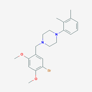 molecular formula C21H27BrN2O2 B4982063 1-(5-bromo-2,4-dimethoxybenzyl)-4-(2,3-dimethylphenyl)piperazine 