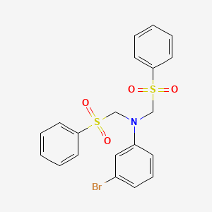 molecular formula C20H18BrNO4S2 B4982077 (3-bromophenyl)bis[(phenylsulfonyl)methyl]amine 
