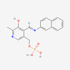 molecular formula C18H17N2O5P B4982085 {5-hydroxy-6-methyl-4-[(2-naphthylimino)methyl]-3-pyridinyl}methyl dihydrogen phosphate 
