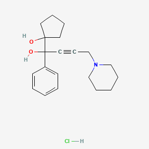 molecular formula C20H28ClNO2 B4982101 1-[1-hydroxy-1-phenyl-4-(1-piperidinyl)-2-butyn-1-yl]cyclopentanol hydrochloride 