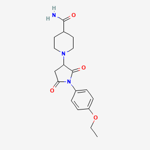 1-[1-(4-ethoxyphenyl)-2,5-dioxo-3-pyrrolidinyl]-4-piperidinecarboxamide