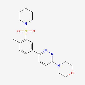 molecular formula C20H26N4O3S B4982120 4-{6-[4-methyl-3-(1-piperidinylsulfonyl)phenyl]-3-pyridazinyl}morpholine 