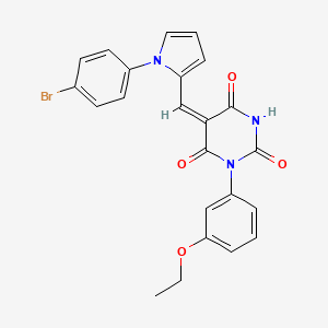 molecular formula C23H18BrN3O4 B4982154 5-{[1-(4-bromophenyl)-1H-pyrrol-2-yl]methylene}-1-(3-ethoxyphenyl)-2,4,6(1H,3H,5H)-pyrimidinetrione 