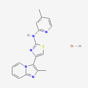 molecular formula C17H16BrN5S B4982188 4-methyl-N-[4-(2-methylimidazo[1,2-a]pyridin-3-yl)-1,3-thiazol-2-yl]-2-pyridinamine hydrobromide 