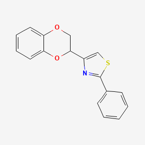 molecular formula C17H13NO2S B4982203 4-(2,3-dihydro-1,4-benzodioxin-2-yl)-2-phenyl-1,3-thiazole 