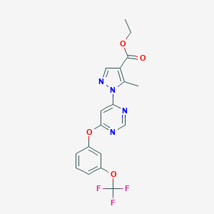 ethyl 5-methyl-1-{6-[3-(trifluoromethoxy)phenoxy]-4-pyrimidinyl}-1H-pyrazole-4-carboxylate