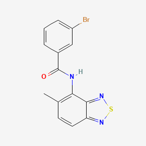 molecular formula C14H10BrN3OS B4982272 3-bromo-N-(5-methyl-2,1,3-benzothiadiazol-4-yl)benzamide 