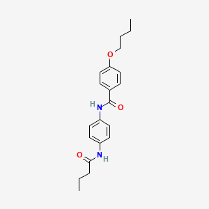 molecular formula C21H26N2O3 B4982282 4-butoxy-N-[4-(butyrylamino)phenyl]benzamide 