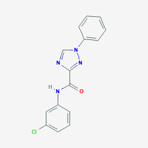 molecular formula C15H11ClN4O B498229 N-(3-chlorophenyl)-1-phenyl-1H-1,2,4-triazole-3-carboxamide 