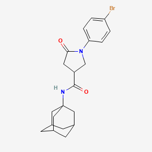 N-1-adamantyl-1-(4-bromophenyl)-5-oxo-3-pyrrolidinecarboxamide