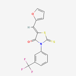 5-(2-furylmethylene)-2-thioxo-3-[3-(trifluoromethyl)phenyl]-1,3-thiazolidin-4-one
