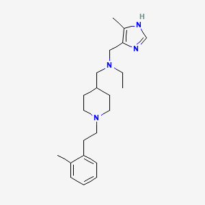 molecular formula C22H34N4 B4982306 N-[(4-methyl-1H-imidazol-5-yl)methyl]-N-({1-[2-(2-methylphenyl)ethyl]-4-piperidinyl}methyl)ethanamine 