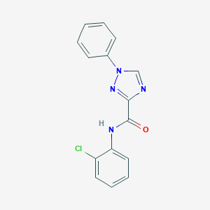 molecular formula C15H11ClN4O B498231 N-(2-chlorophenyl)-1-phenyl-1H-1,2,4-triazole-3-carboxamide 